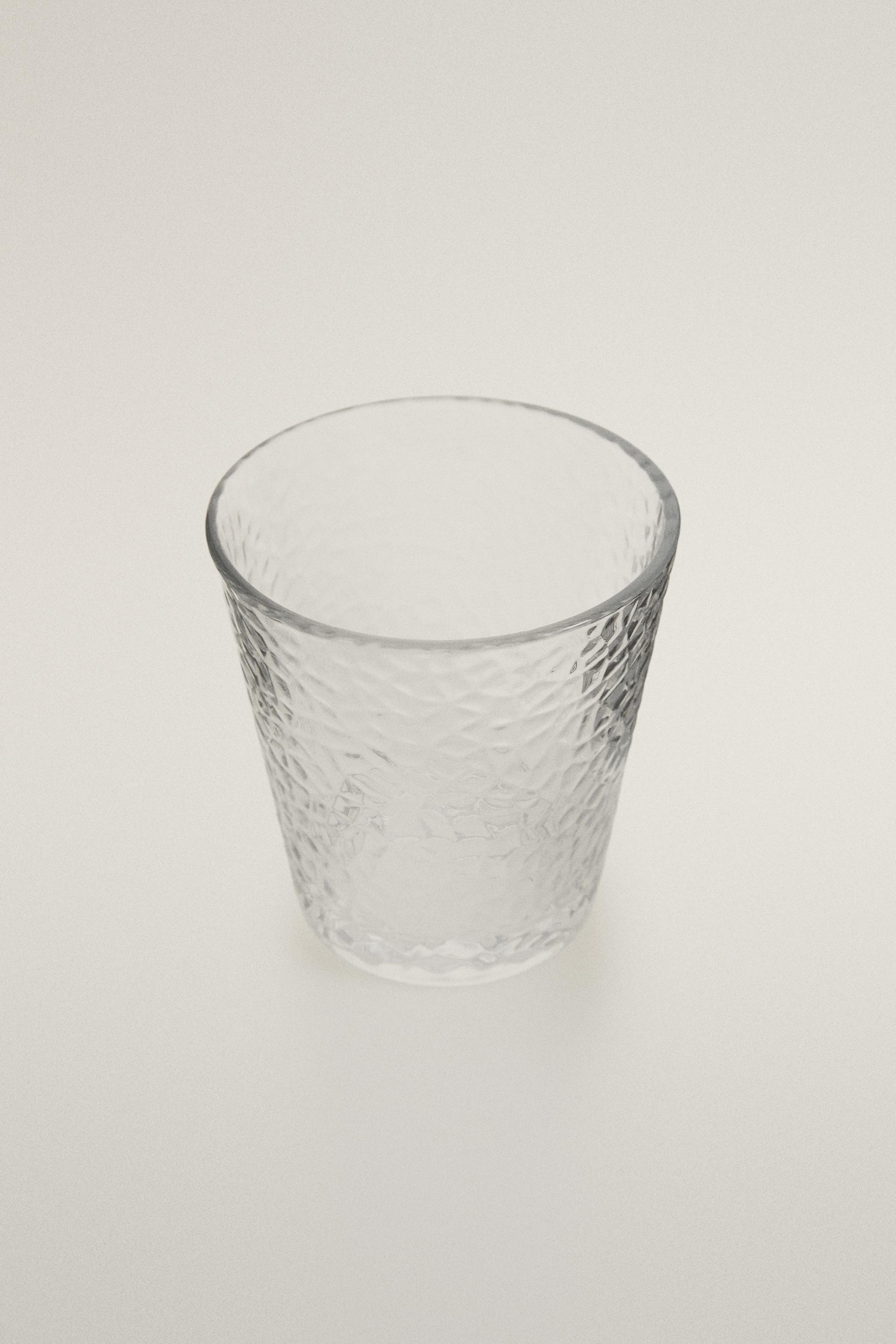 GOBELET VERRE RELIEF NID D'ABEILLE